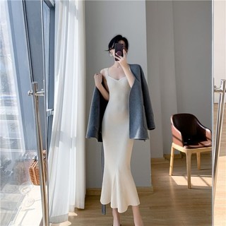 đầm len body dáng đuôi cá