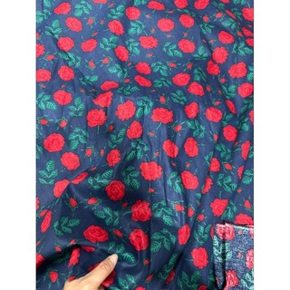 Vải Thô Cotton Hoa Hồng
