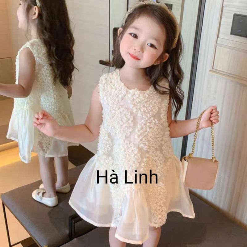 Váy đầm bé gái, đầm công chúa tơ đuôi cá cho bé từ 5_30kg