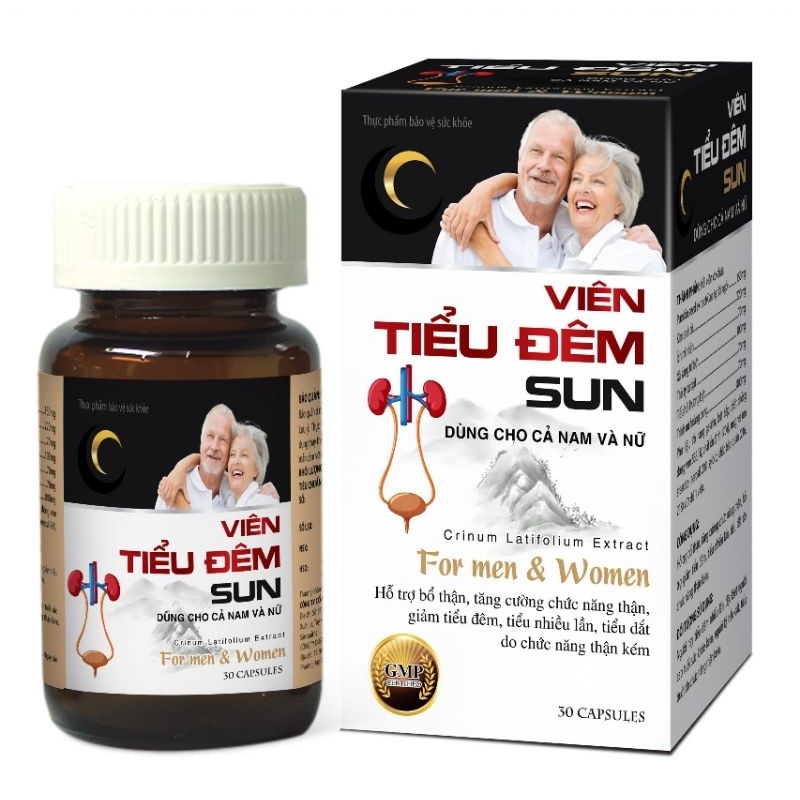 Viên TIỂU ĐÊM SUN. Hỗ trợ giảm tình trạng tiểu đêm, tiểu nhiều lần, tiểu rắt, tiểu không tự chủ do chức năng thận kém.