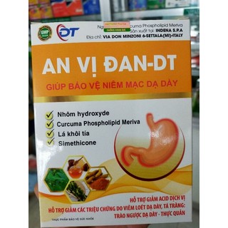 Dạ dày An Vị Đan_ DT giúp bảo vệ niêm mạc dạ dày, giảm trào ngược dạ dày.