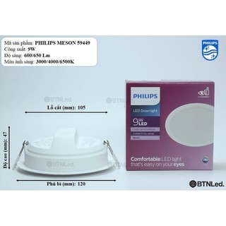 Đèn LED PHILIPS Âm Trần MESON G3 (594xx)
