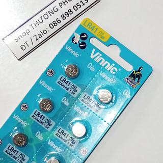 Pin Alkaline L736F, LR41, 192, V3GA, AG3, 92A - 1.5V:  VINNIC / (Vĩ 10 Viên)