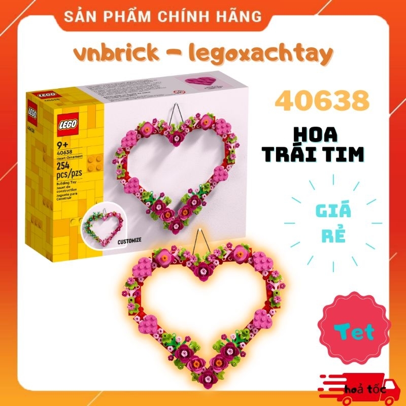 LEGO Hoa 40638 Heart Ornament Hoa Trái Tim Trang Trí