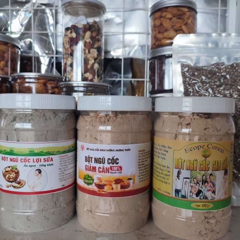 bột ngũ cốc Lợi Sữa, Tăng Cân, Giảm Cân, hơn 20 loại hạt maca, hạt óc chó, hạnh nhân,...