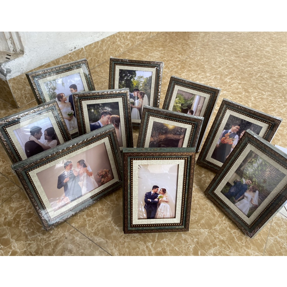 Khung Ảnh Gỗ 5 / 6 / 7 / 10 Trang Trí Phòng Khách, Phòng Ngủ Mino Frame KH09