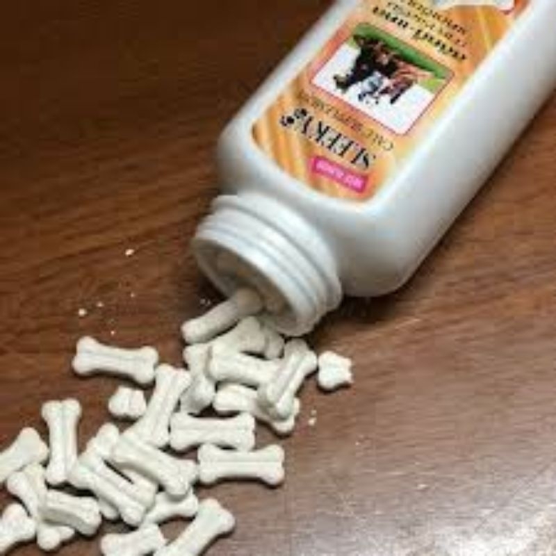 Canxi Sleeky cho chó mèo - Viên canxi tổng hợp vị thịt bò bổ sung canxi cho răng và xương khớp chó mèo, thú cưng