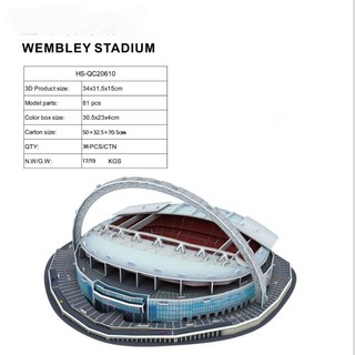 Mô hình sân vận động bóng đá Wembley Đội tuyển Quốc gia Anh , Stamford Bridge Chelsea, Etihad Man City, Dortmund lắp 3D