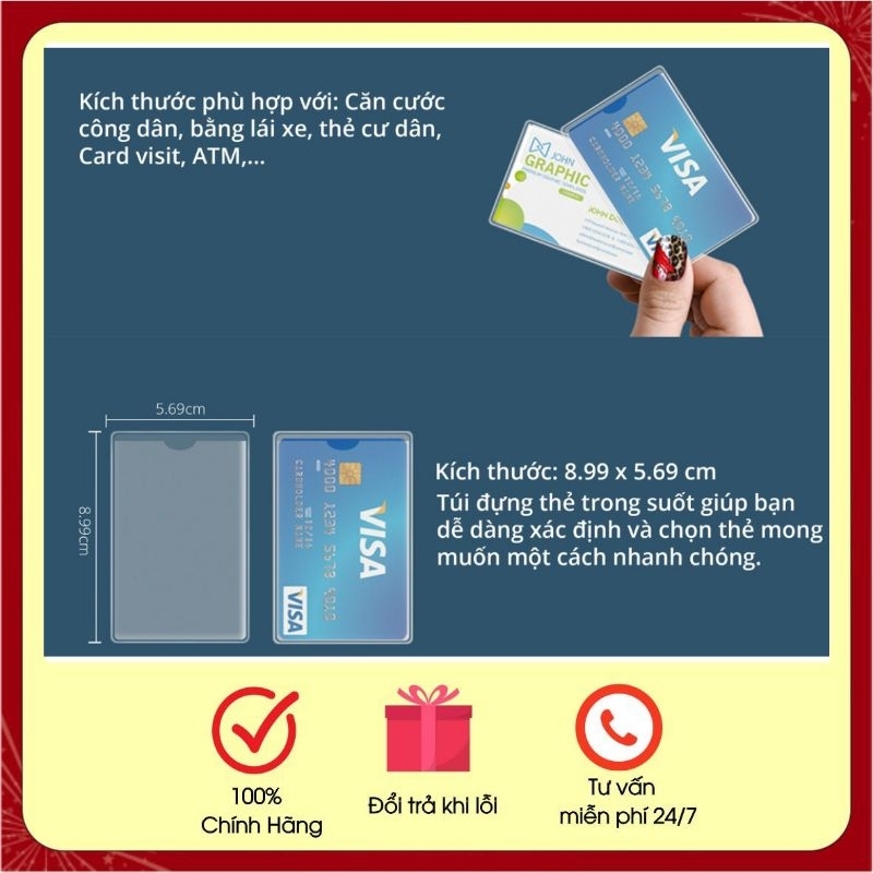 Vỏ bọc thẻ căn cước và thẻ ATM
