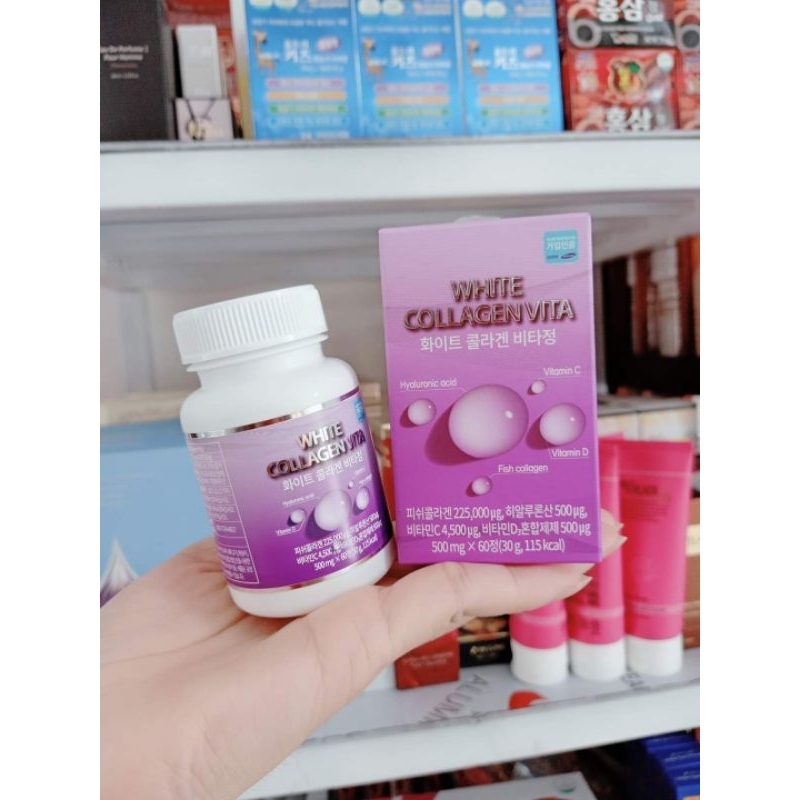 Viên uống trắng da collagen White vita Hàn quốc (60viên)