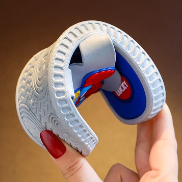 Dép Lê Cho Bé, Dép Bánh Mì Hình Người Nhện, Dép Siêu Nhân Chống Trơn Trượt, Dép Đẹp Màu Xám Cho Bé Trai Từ 3-11 Tuổi