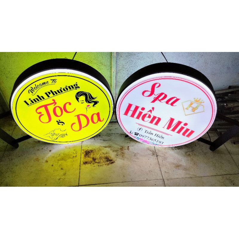 Biển Vẫy Quảng Cáo , Hút nổi  treo tường bề mặt chất liệu Mica ,  thiết kế theo yêu cầu