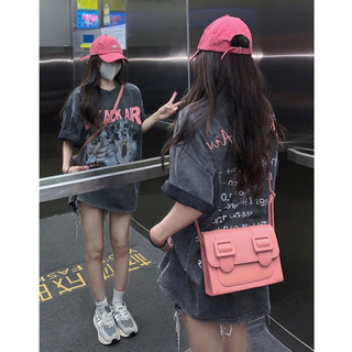 Áo phông nữ retro BLACK AIR đen rộng áo thun unisex bigsize vintage 100%Cotton-FOCUS