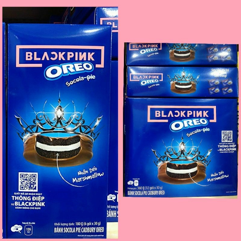 Hộp 12 cái bánh socola pie Oreo Cadbury loại 360g