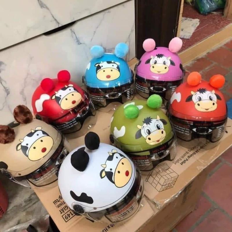 Mũ bảo hiểm trẻ em cả đầu và nửa đầu có tai