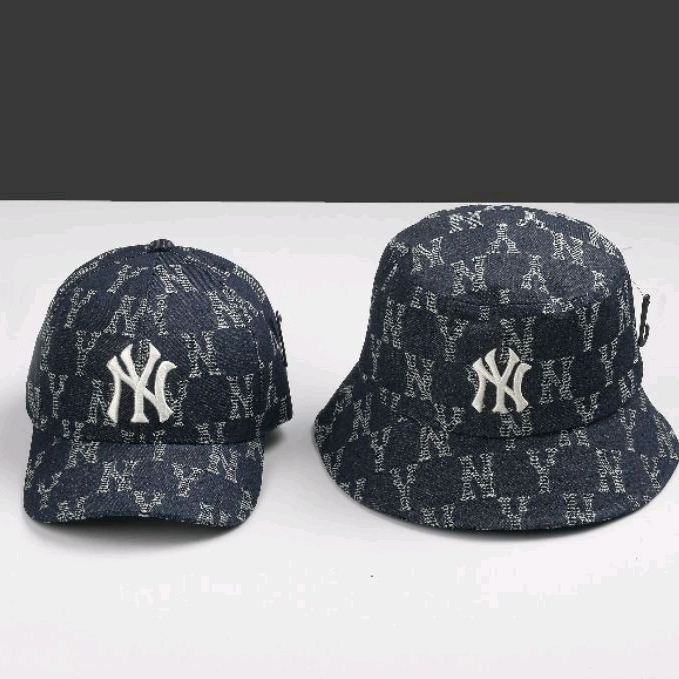 Nón Bucket MLB JEAN WAX KOREA , chất vải jean xanh chính hãng cao cấp, Freesize