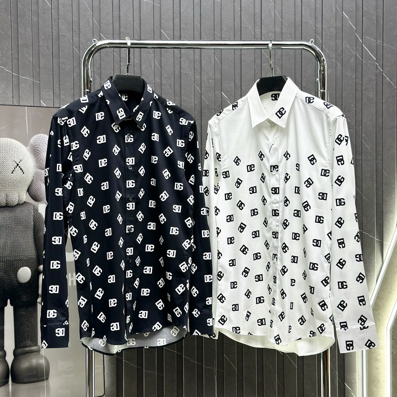 Áo sơ mi Dolce Gabbana họa tiết logo DG LA 1-1 on web [ QC Store HN ]