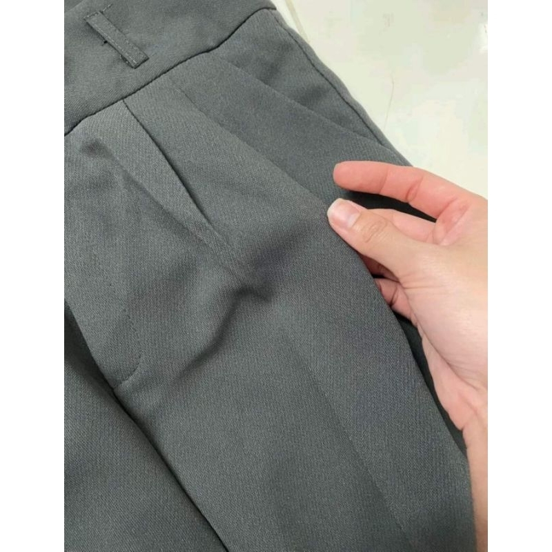 Quần kaki suông lưng cao 2 nút DQ054