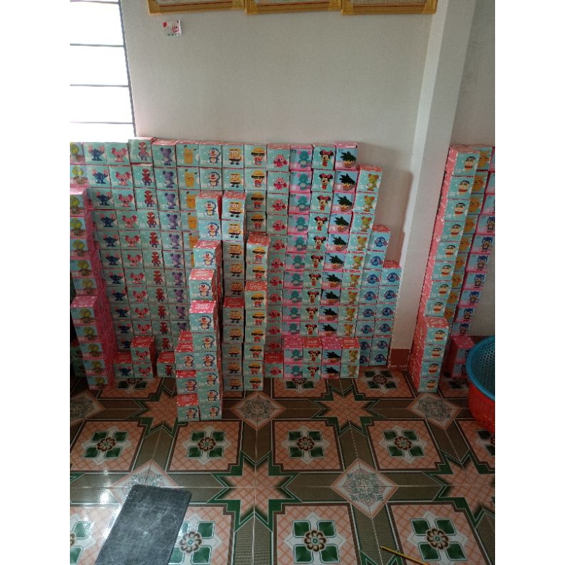 Lego mini hoạt hình 3d dễ thương ib chọn mẫu, xếp hình