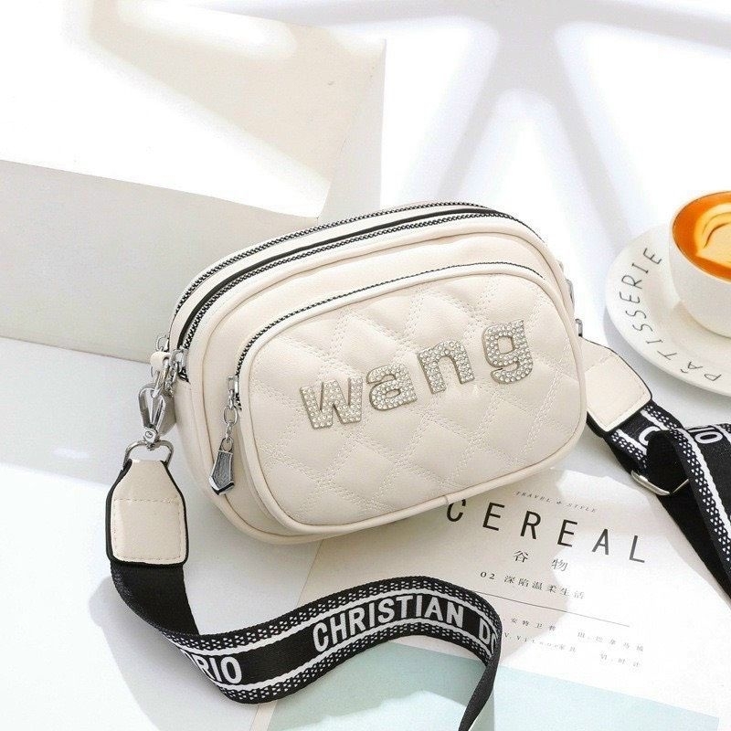 Túi WANG Nữ Đeo Cheo, Túi Nữ Trần Trám Dây Bản To A.T