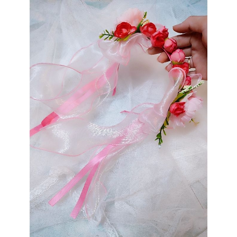 Bờm tóc lolita hoa xinh cho bé nhiều màu