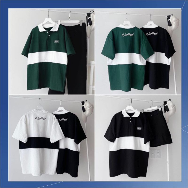 [ HANG MOI VE ] Áo thun tay lỡ phom unisex polo phom thụng, áo polo wzs hot hit, Phong cách trẻ trung (hình chụp thật)