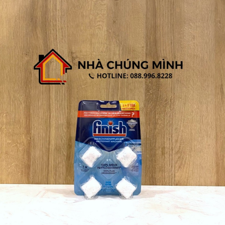 Viên vệ sinh máy rửa chén bát Finish  vỉ 3 viên
