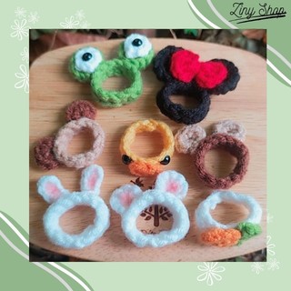 Nhẫn thú len handmade nhẫn ếch, nhẫn gấu, nhẫn vịt