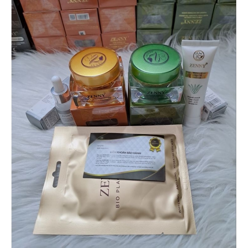 Kem zenny( tặng son,2 serum, 1sữa rửa  mặt , mặt nạ cam kết chính hãng