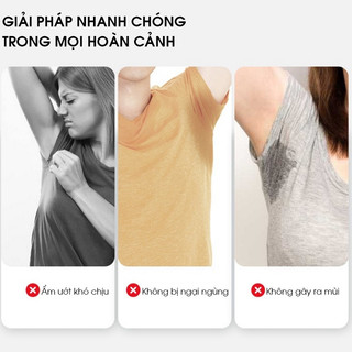 COMBO 3 Miếng Dán Thấm Hút Mồ Hôi Vùng Nách, Khử Mùi Hiệu Quả Cho Nam Và Nữ