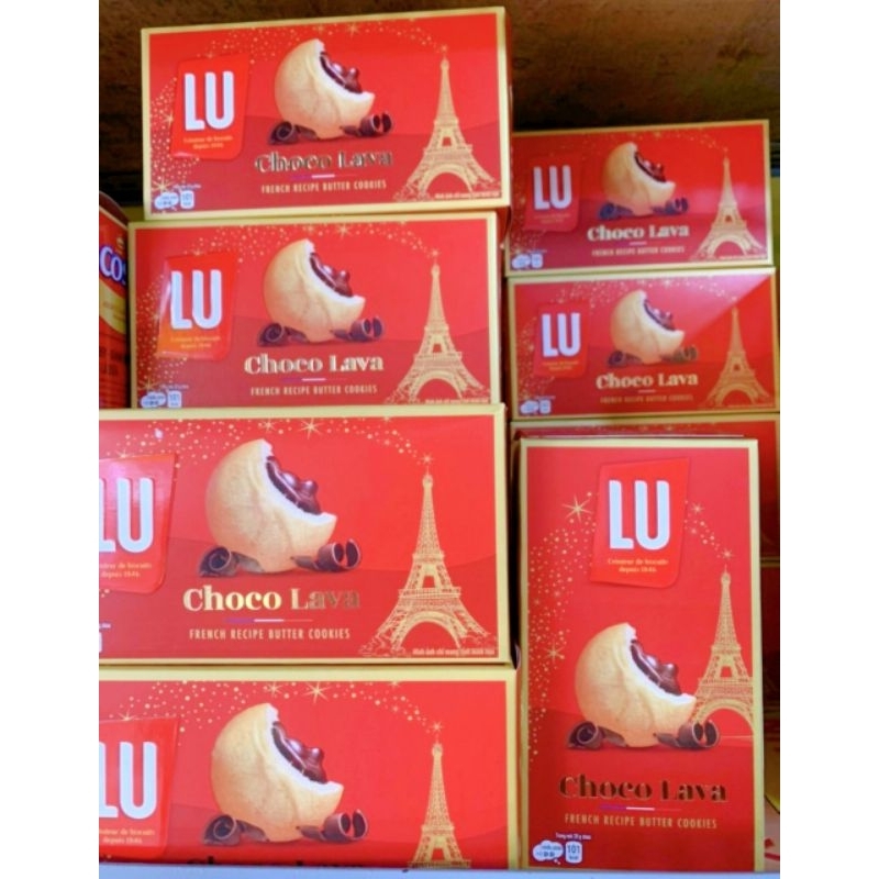 Bánh quy bơ LU nhân socola chảy sánh mịn hộp 120g
