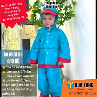 Áo mưa bộ trẻ em Cho bé từ 5-10 tuổi - Size số 5 - Áo mưa Thiên Phú