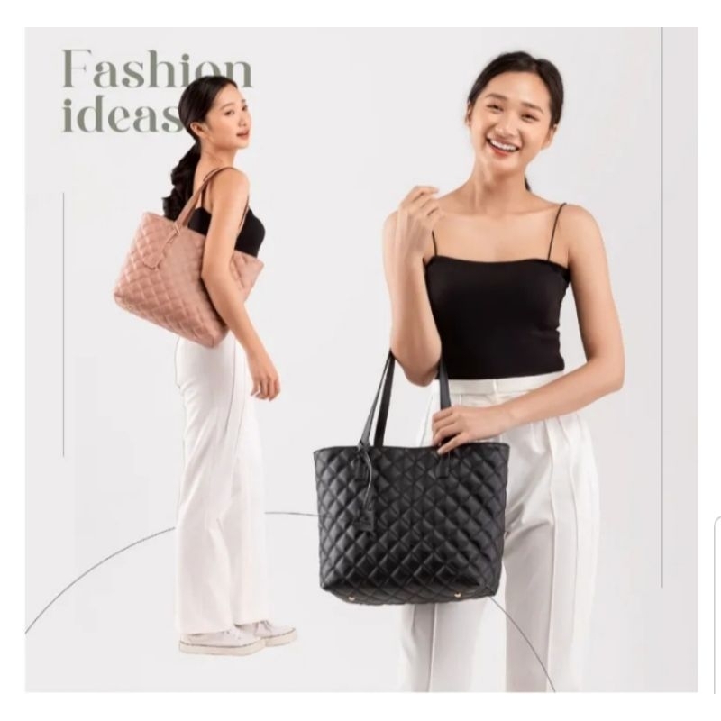 Túi xách da nữ phối Charm trang trí Yuumy Seasand YTX28