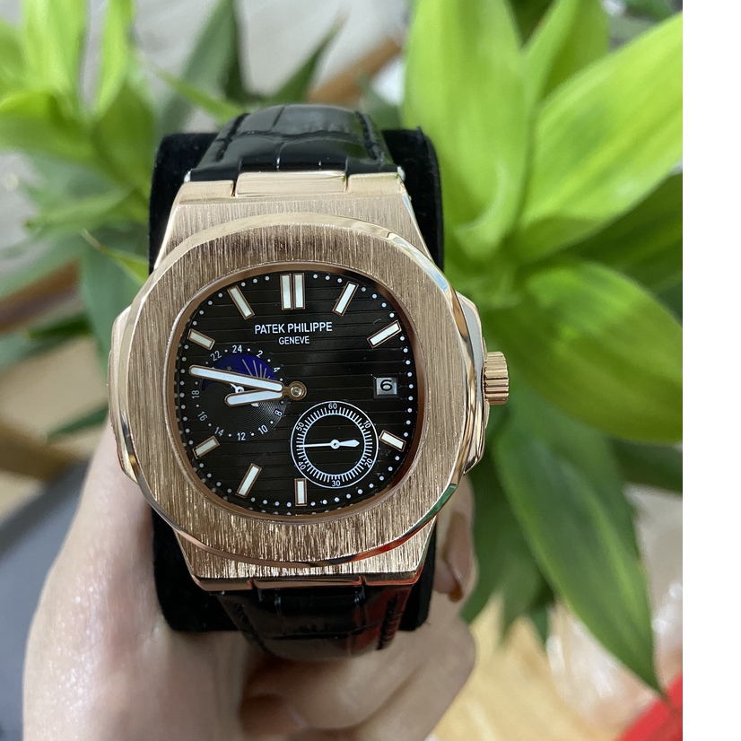 Đồng Hồ Cơ Nam P.atek Phi,lip Viền Trơn, Kim Dạ Quang
