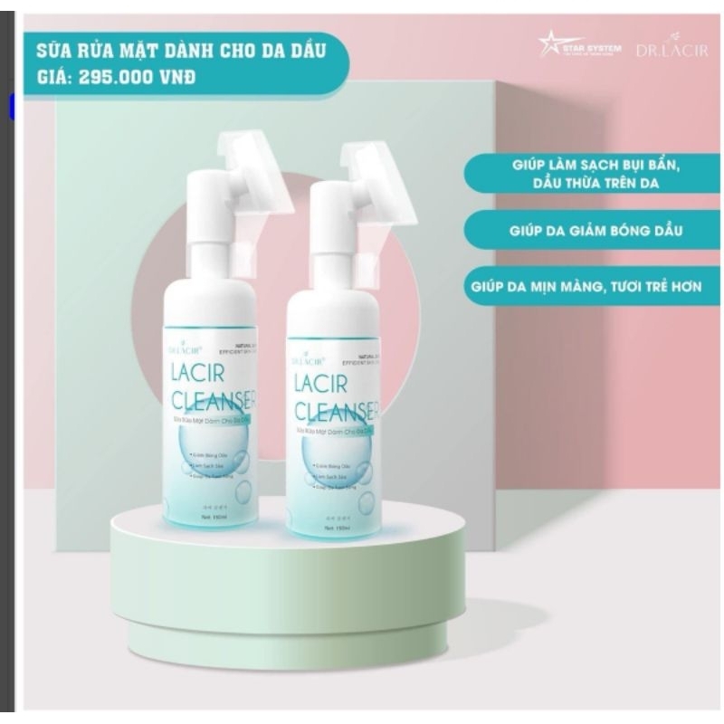 Sữa Rửa Mặt Dành Cho Da Dầu Lacir Cleanser