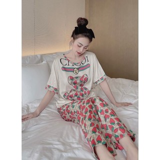 Pijama Lụa Latin + Mango Thiết Kế Siêu Xinh