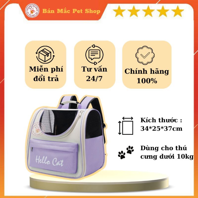 Balo vận chuyển thú cưng dưới 8kg (GỬI MÀU NGẪU NHIÊN) | Bán Mắc Pet Shop