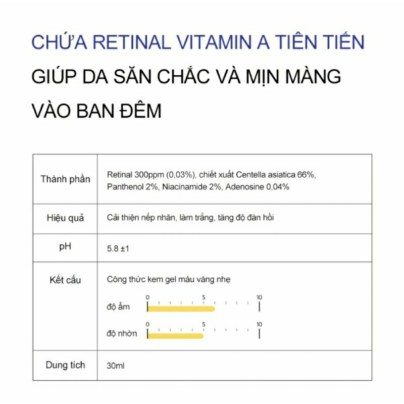 Kem dưỡng ban đêm chống lão hóa Derma Factory Retinal 300ppm Cream
