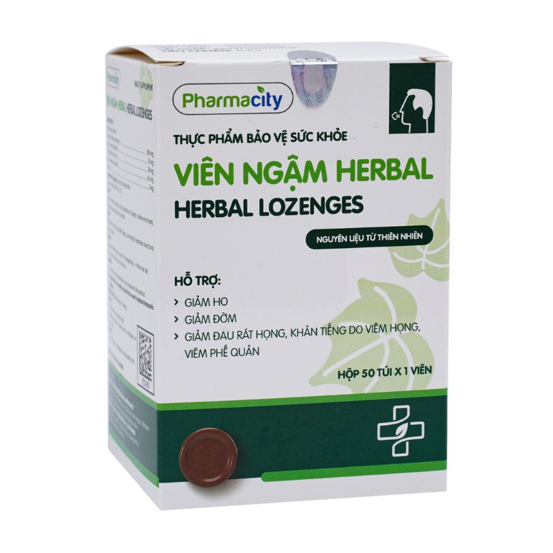Viên ngậm Pharmacity Herbal Lozenges NEW