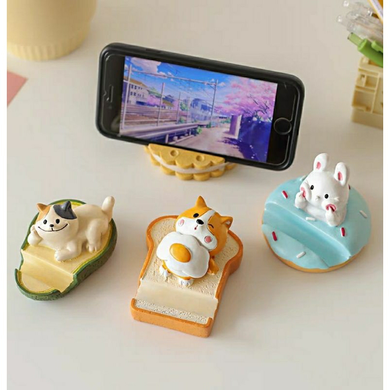 Giá Gác Điện Thoại Con Vật Cute Ngộ NGhĩnh Chất Liệu Thạch Cao Đặc Cao Cấp