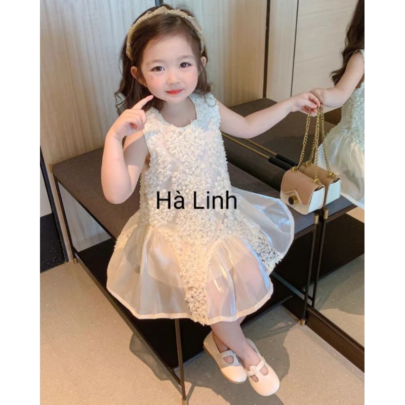 Váy đầm bé gái, đầm công chúa tơ đuôi cá cho bé từ 5_30kg