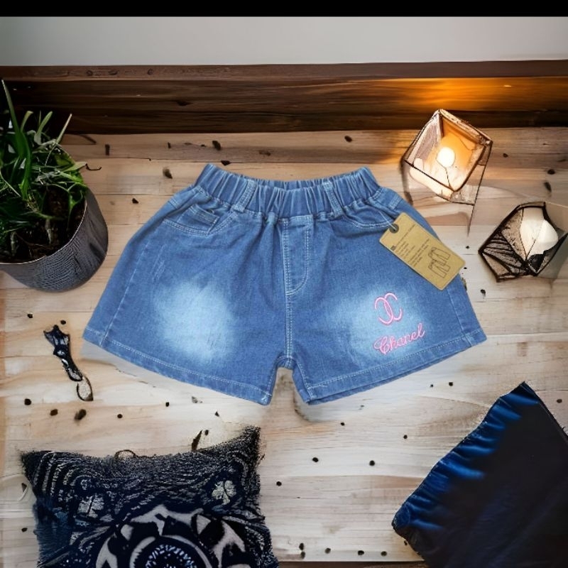 Quần short jeans bé gái 20_45kg, quần đùi bé  gái chất jeans mềm có gian