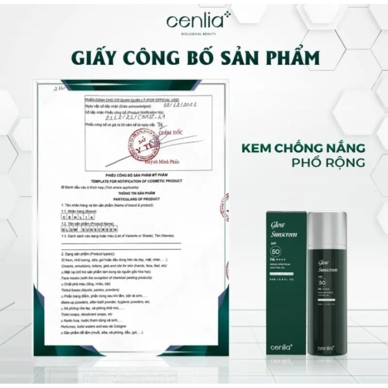 kem chóng nắng cenlia