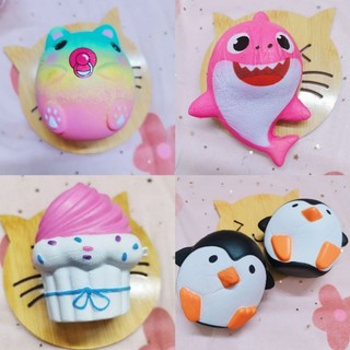 Squishy Các Mập, Chim Cánh Cụt, Bánh Cupcake mềm, Cáo