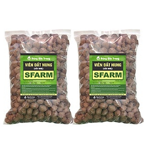 Viên đất nung SFARM size 5-10 mm sỏi nhẹ trồng cây hoa kiểng, cây thủy canh, phong lan (tách lẻ 400g)