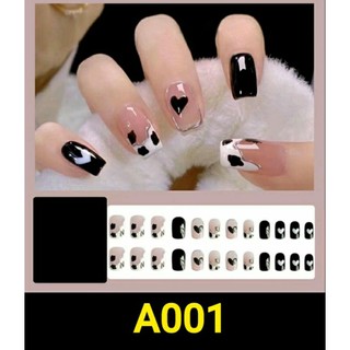 móng tay giả combo 1 bộ 24 sp kèm keo