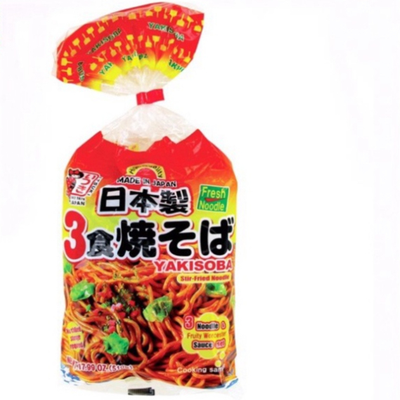Mì Xào Yakisoba tươi kèm gói sốt Itsuki 3 phần ăn 510g