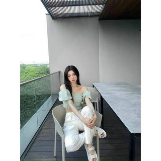 Áo Croptop Trễ Vai Tay Phồng