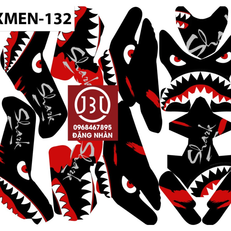 TEM TRÙM XE ĐIỆN XMEN MÃ 132 SHARK