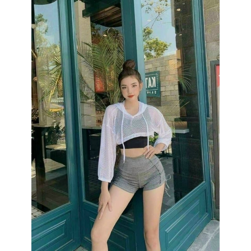 Quần đùi tập thể thao dây rút trơn